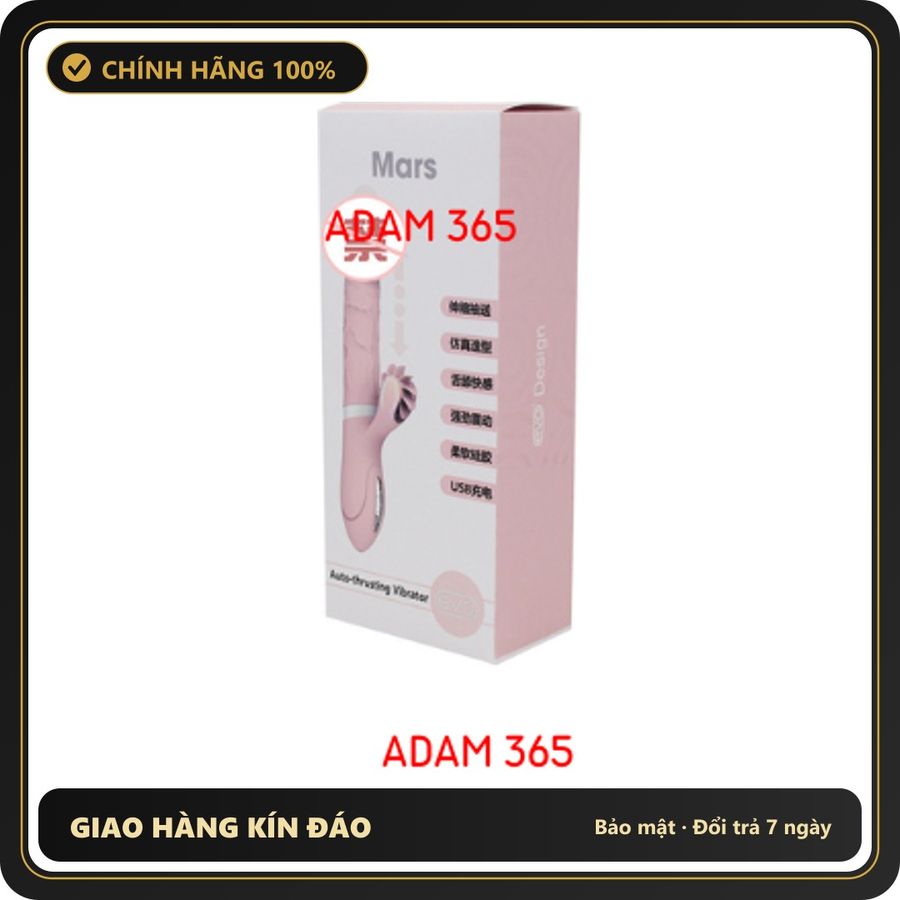 (Che Tên) Dương vật giả Evo Mars rung nhấp chuyển động đẩy tới và lui, liếm tăng khoái cảm Cao Cấp Bảo Đảm
