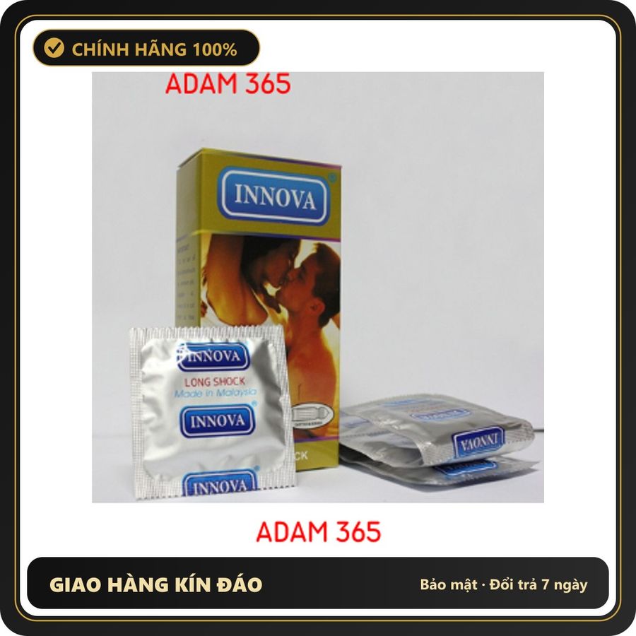 (Che Tên) Bao cao su Long Shock Innova chống tuột chính hãng Cao Cấp Bảo Đảm