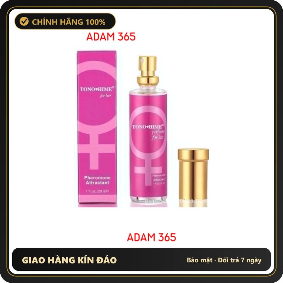 (Che Tên) Nước hoa hỗ trợ tăng ham muốn ở nữ TONO HIME FOR HER 29.5ml Hộp Trắng Kín