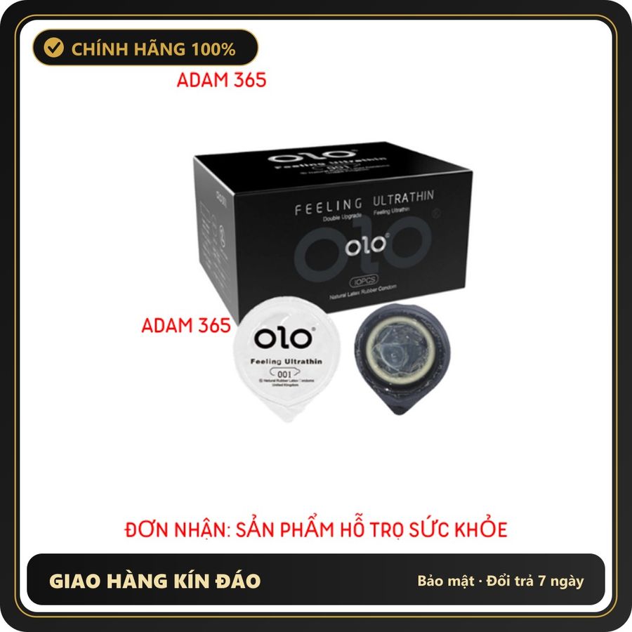 (Che Tên) Bao cao su OLO 0.01 Feeling Ultrathin siêu mỏng (hộp 10 chiếc) - Hàng Mới Về