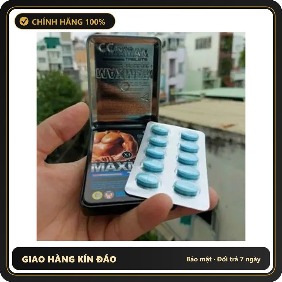 (Che Tên) Viên uống hỗ trợ tăng cường sinh lực cho nam MaxMan 3800mg 310674 Cao Cấp Bảo Đảm