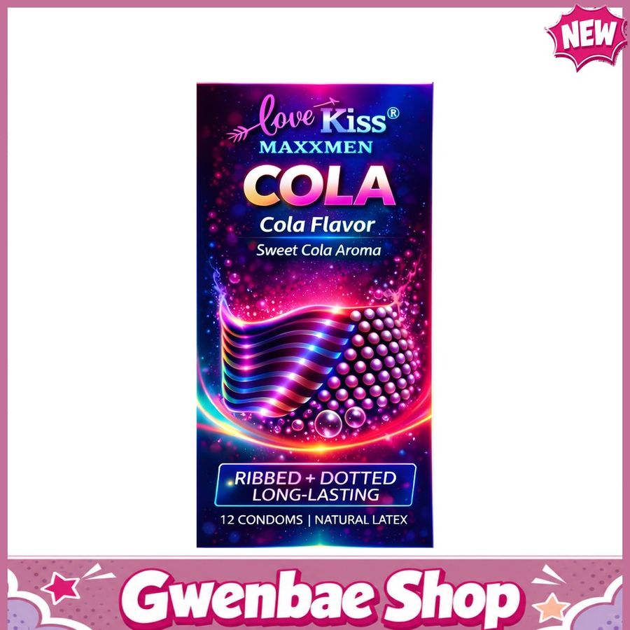 Bao Cao Su Love Kiss Maxxmen Cola - Hộp 12 cái – Gân Gai Kéo Dài Thời Gian Chính Hãng - Gwen Shop Chính Hãng