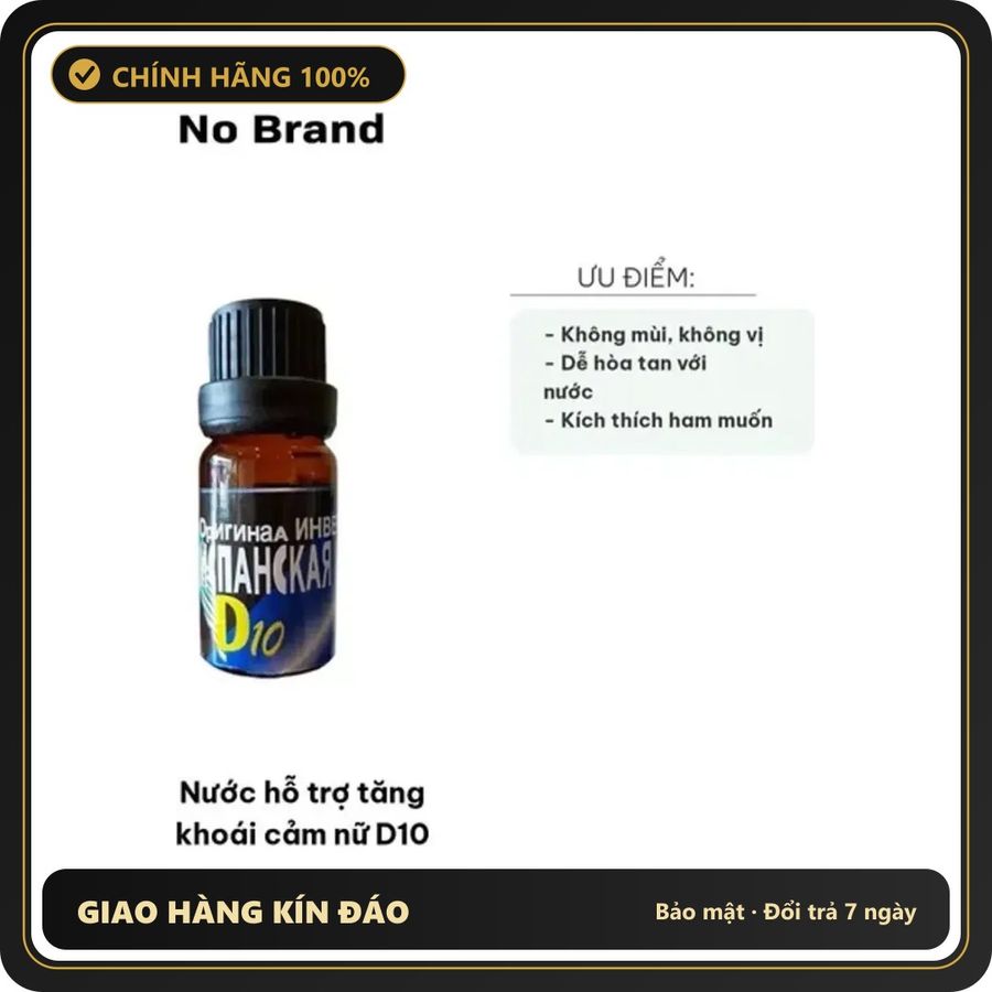 (Che Tên) chăm sóc D10 Nga Cho Nữ Kích Thích Tăng Ham Muốn Ở Nữ Giới Cực Mạnh Mẽ 310694 Hộp Trắng Kín
