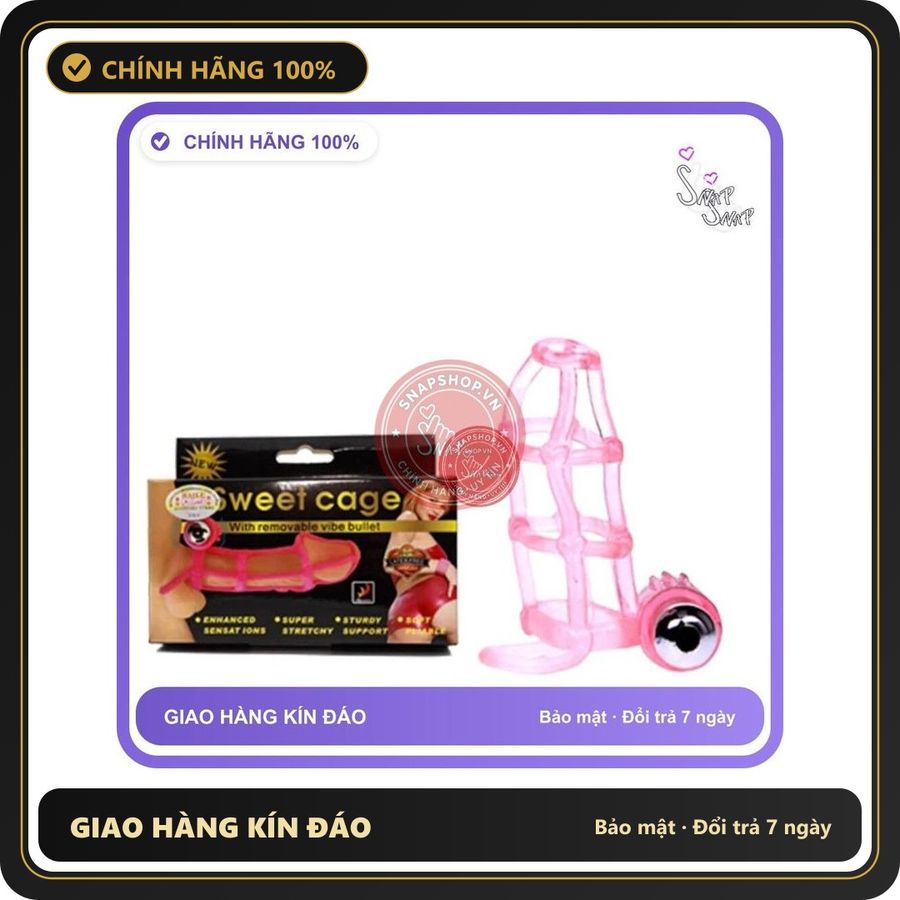 (Che Tên) () Bao cao su đôn dên rung Baile Sweet Case Chính [Mã CK-SP907087-02] Cao Cấp Bảo Đảm