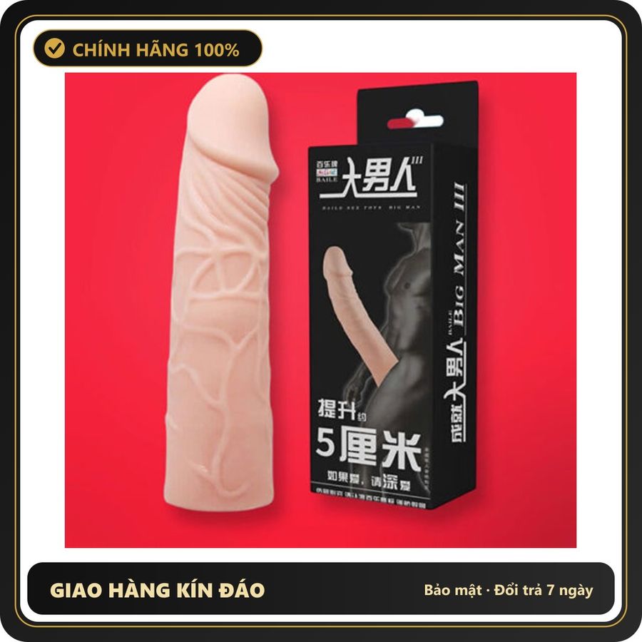 (Che Tên) Bao cao su đôn dên Baile tăng thêm 6cm, da ngăm tự nhiên [Mã CK-SP908434-02] Hỗ Trợ 24/7