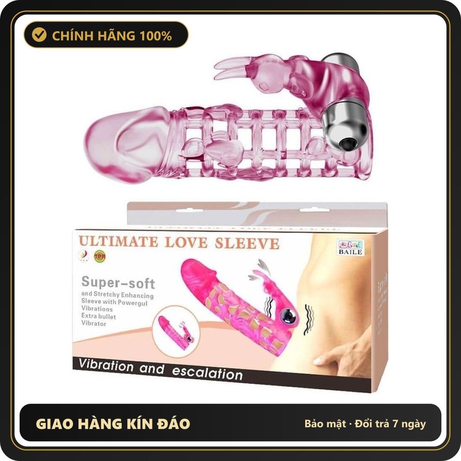 (Che Tên) Bao cao su đôn dên rung Baile Hoa hồng 326844 [Mã CK-SP908434-05] Giao Nhanh Toàn Quốc
