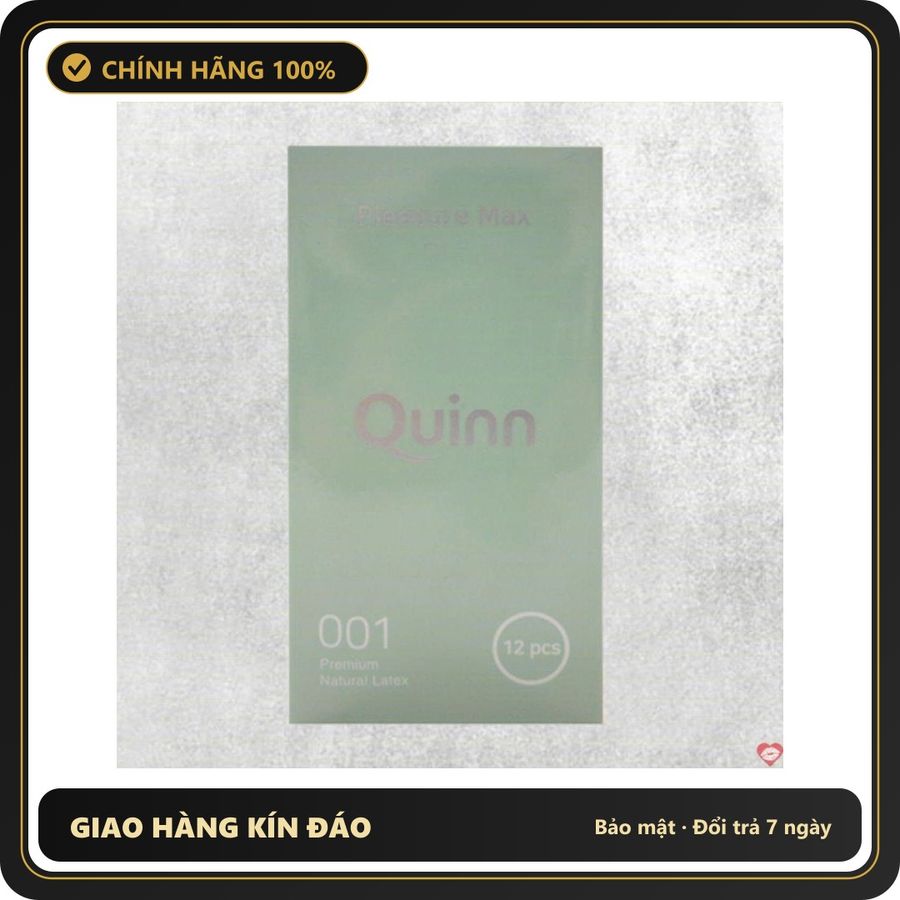 (Che Tên) Bao Cao Su Quinn Gân Điểm Nổi Kích Thích Tăng Khoái Cảm Hộp 12 Cái [Mã CK-SP910723-05] Chuẩn Auth
