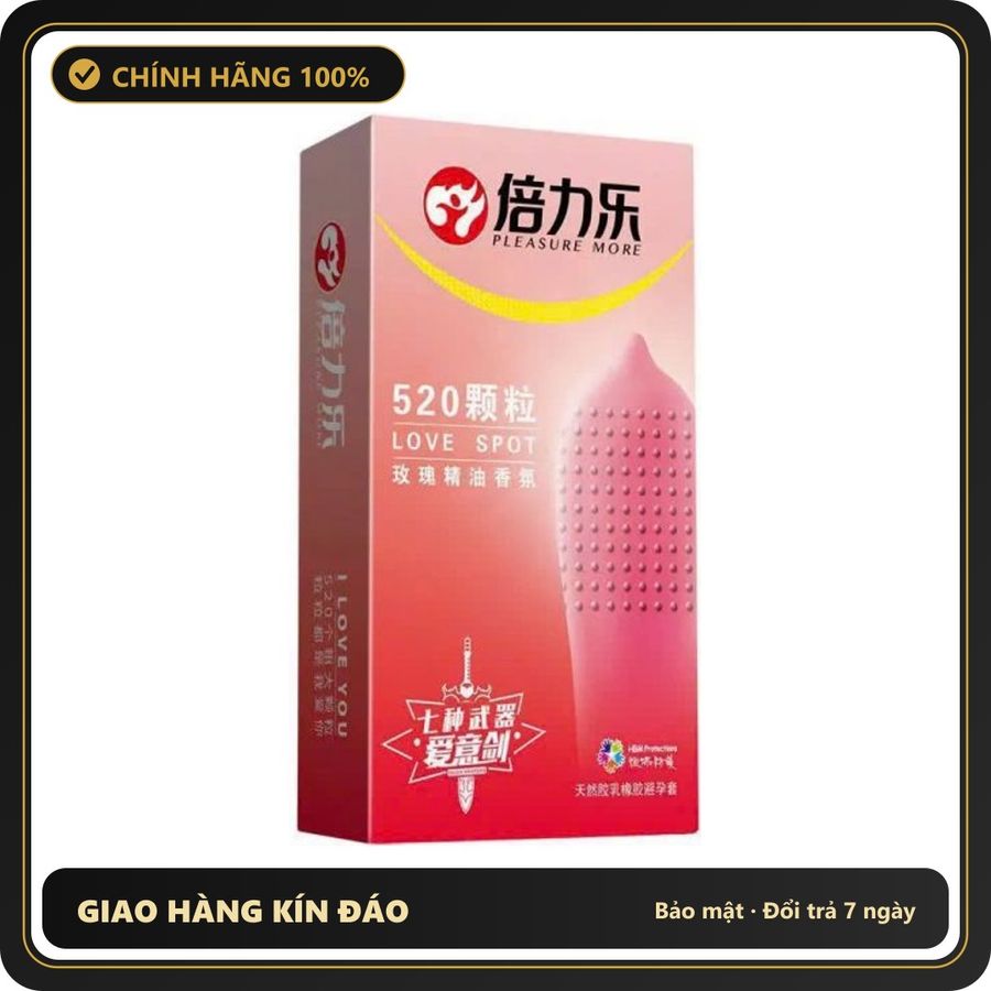 (Che Tên) Bao cao su gai Bili Le Love Spot 520 hộp 10 bcs [Mã CK-SP912053-07] Chuẩn Auth