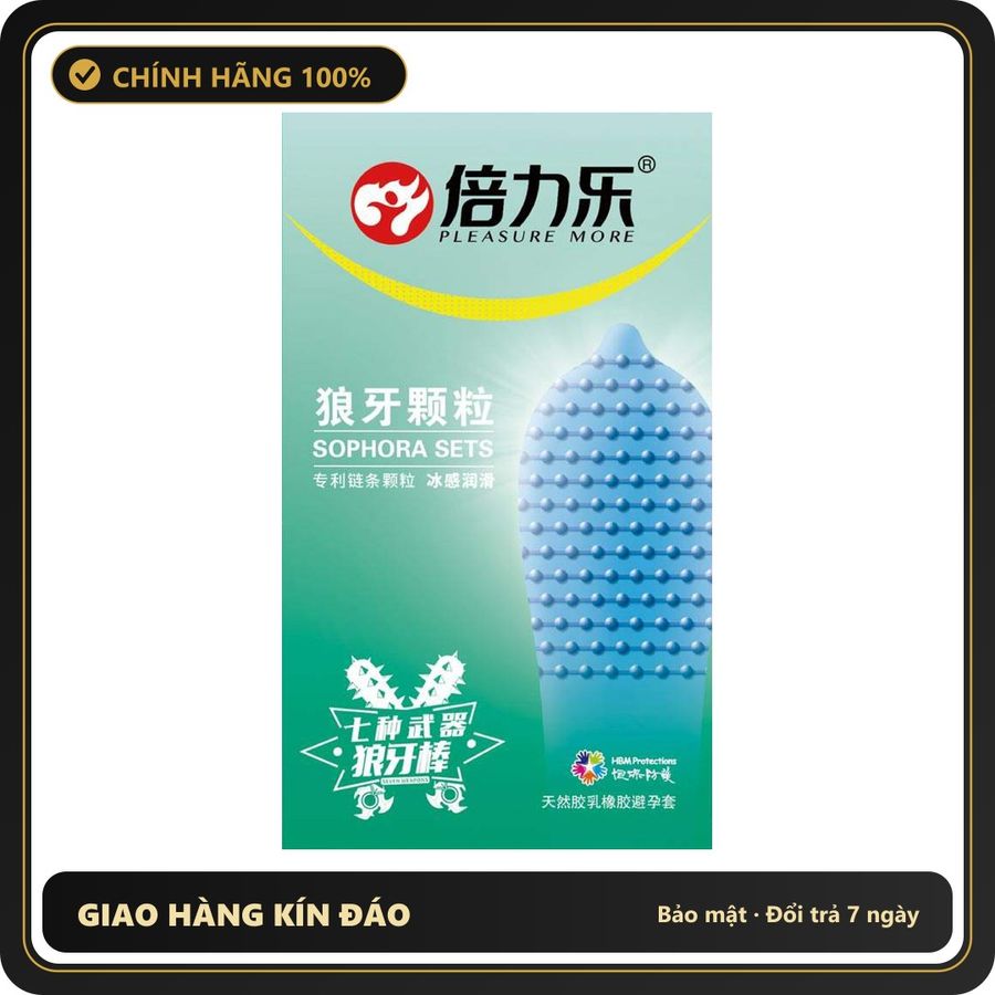 (Che Tên) Bao cao su gân gai HẠT NỔI PLEASURE MORE (HỘP 10 CÁI) [Mã CK-SP912647-05] Cao Cấp Bảo Đảm