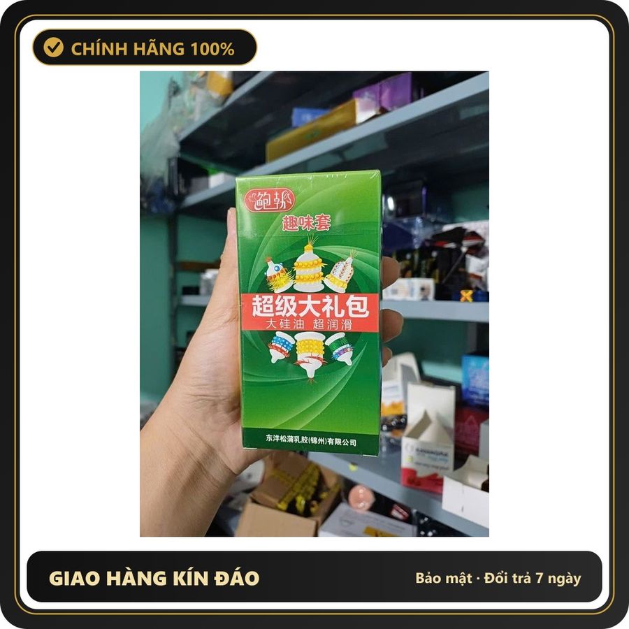 (Che Tên) Bao cao su, gân gai, kích thích cực mạnh, siêu sướng, che tên [Mã CK-SP913115-03] Bảo Mật Tuyệt Đối