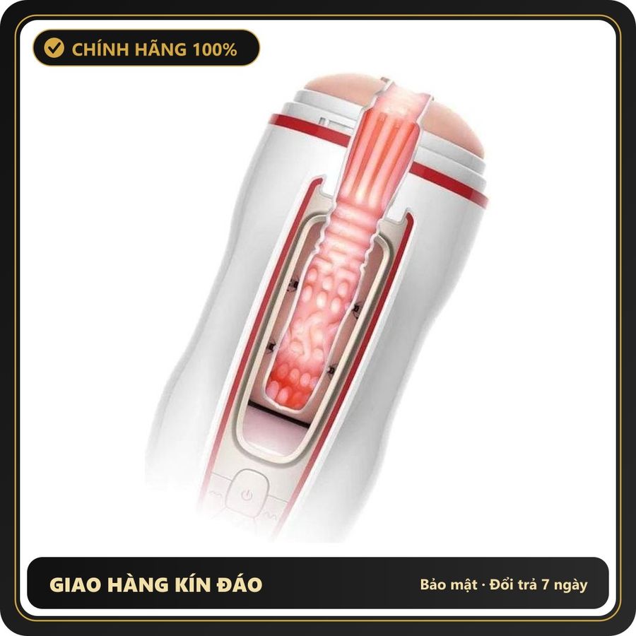 (Che Tên) Âm đạo giả 7 chế độ rung, sạc điện cao cấp Vagina [Mã TOY-10075] Hộp Trắng Kín