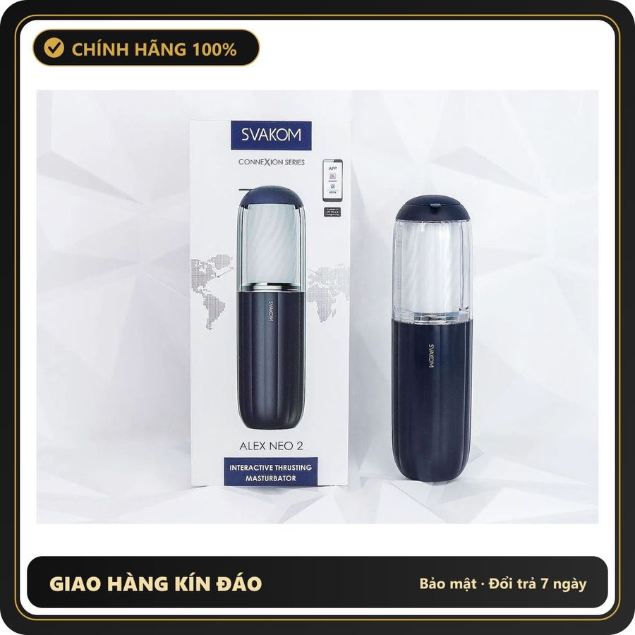 (Che Tên) Âm đạo giả Svakom Alex Neo 2 rung chuyển động đa tần điều khiển điện thoại [Mã TOY-10100] Bảo Mật Tuyệt Đối