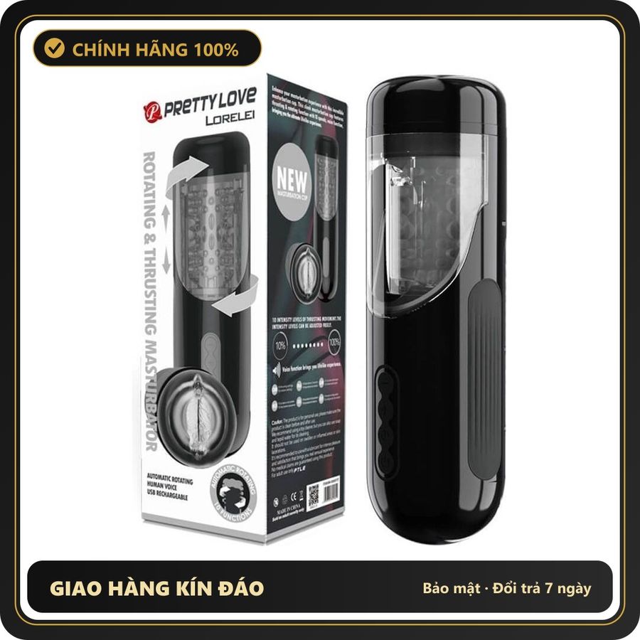 (Che Tên) Âm đạo giả đa năng Pretty Love Lorelei [Mã TOY-10110] Giao Nhanh Toàn Quốc
