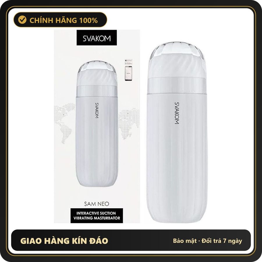 (Che Tên) Âm đạo giả đa năng Svakom Sam Neo Trắng 328249 [Mã TOY-10113] - Hàng Mới Về