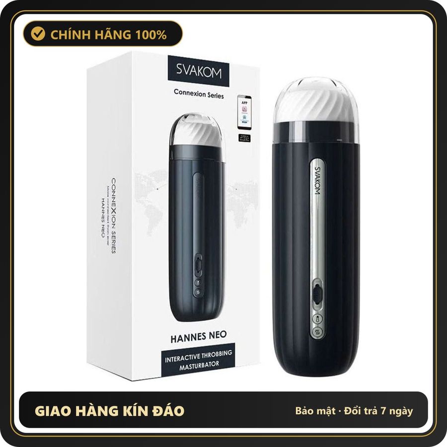 (Che Tên) Âm đạo giả đa năng Svakom Hannes Neo [Mã TOY-10125] Hộp Trắng Kín