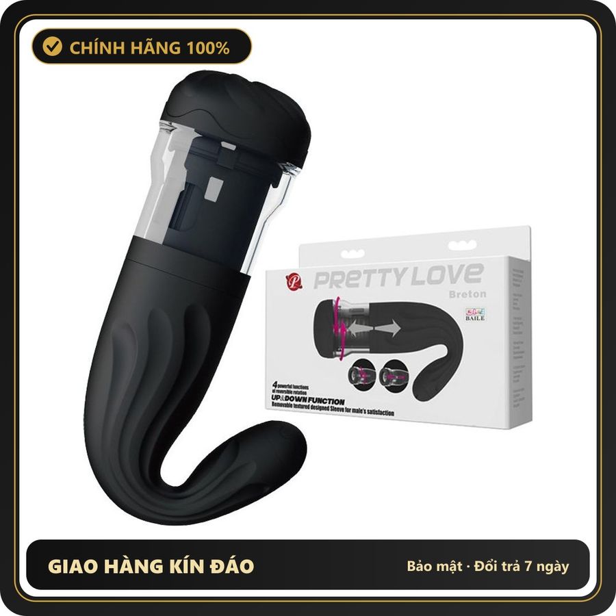 (Che Tên) Âm Đạo Giả Nhiều Chế Độ Hỗ Trợ Tăng Khoái Cảm Nam Nữ Pretty Love Breton Chính Hãng [Mã TOY-10129] Cao Cấp Bảo Đảm