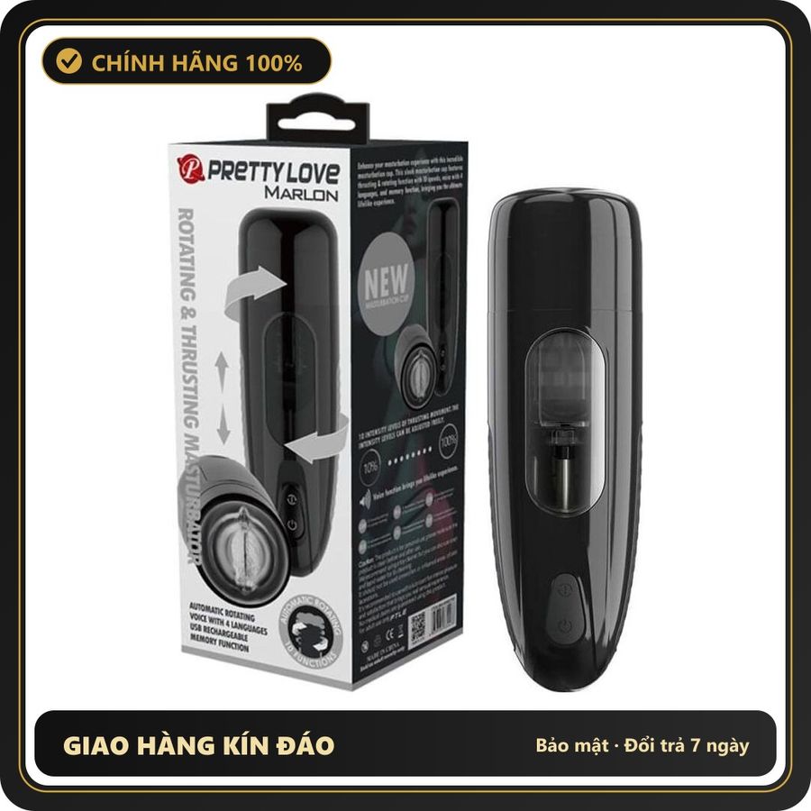 (Che Tên) Âm đạo giả đa năng Pretty Love Marlon [Mã TOY-10151] Hộp Trắng Kín