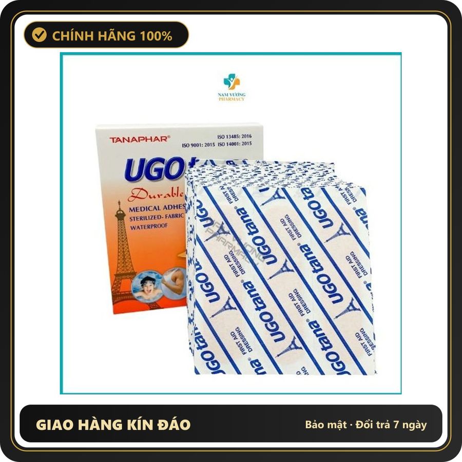 (Che Tên) Băng Gâu UGOtana dán vết thương, Băng Y tế sơ cứu vết thương, Băng dán cá nhân Urgo, - Hộp 102 Miếng Hỗ Trợ 24/7