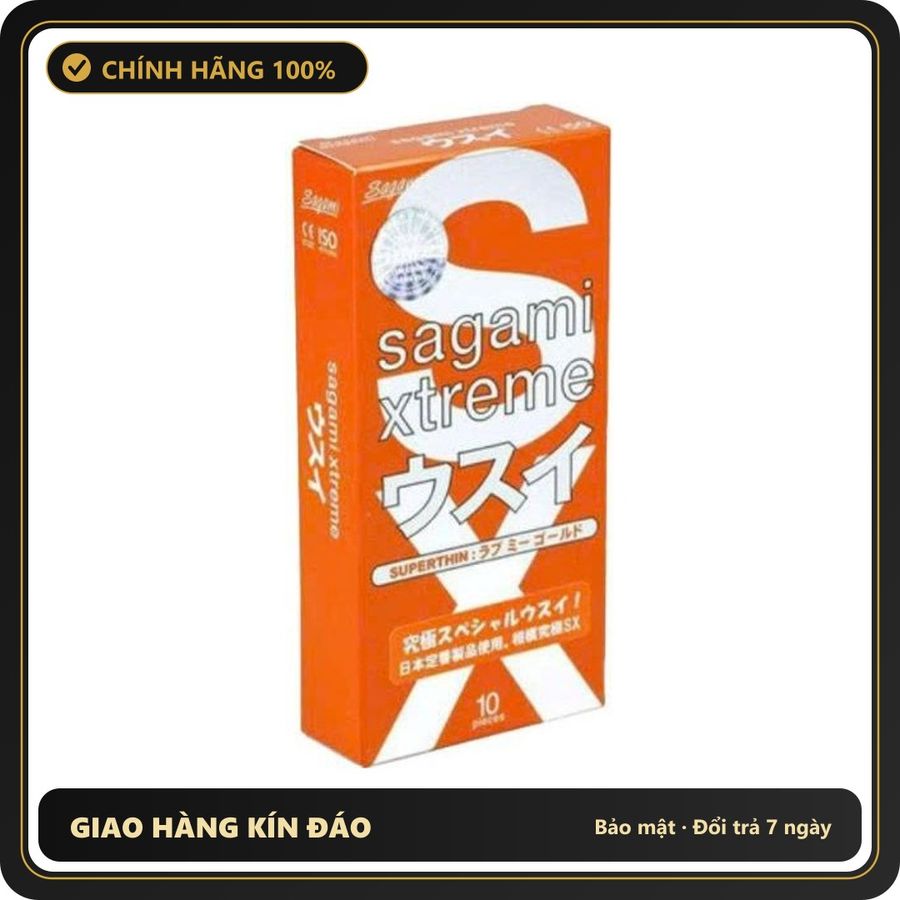 (Che Tên) Bao cao su Sagami Xtreme Love Me Orange mang lại cảm giác chân thật, kéo dài thời gian quan hệ Giao Nhanh Toàn Quốc