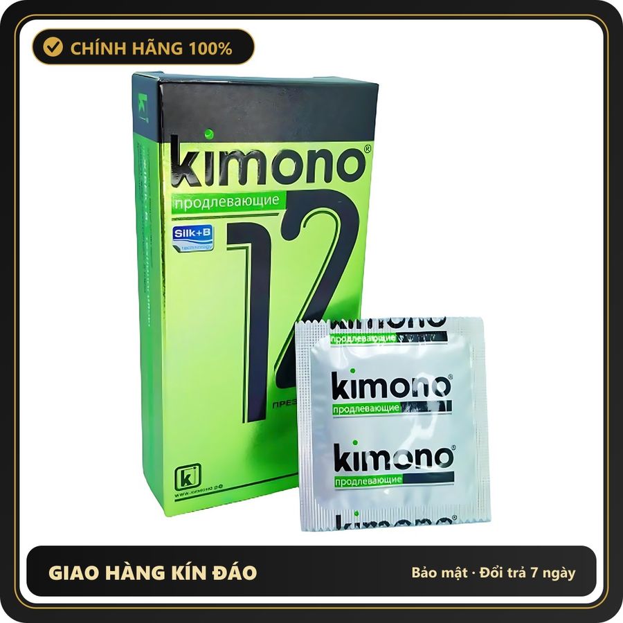 (Che Tên) Bao cao su Kimono Green siêu mỏng 001 cảm giác chân thật, giúp kéo dài thời gian quan hệ - Hộp 12 bao Giao Nhanh Toàn Quốc