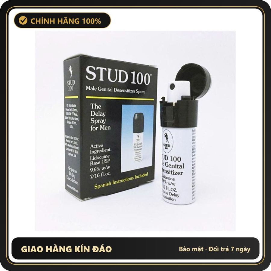 (Che Tên) Xịt Stud 100 chống xuất tinh sớm giúp nam giới lấy lại phong độ Hỗ Trợ 24/7