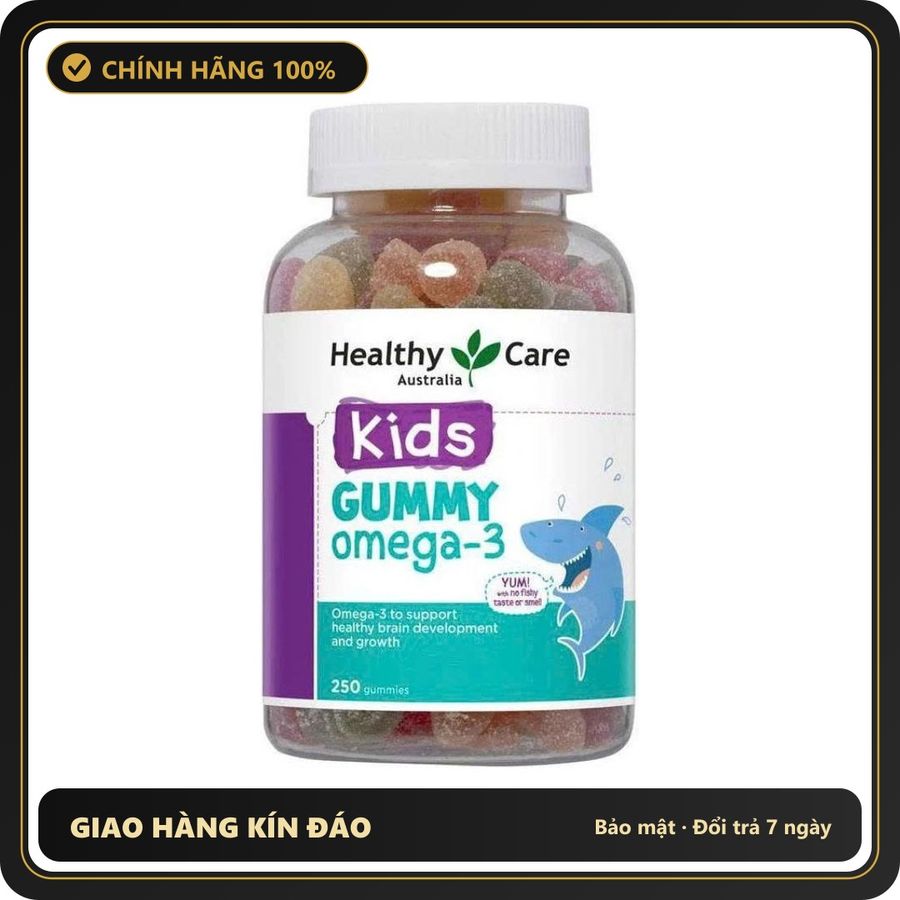 (Che Tên) Gummy Omega-3 Healthy Care 250 viên kẹo dẻo dầu cá Úc bổ sung vitamin Bảo Mật Tuyệt Đối