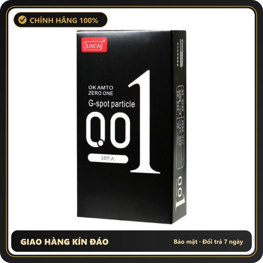 (Che Tên) Bao cao su Juncai đen dài 001, siêu mỏng, có gai, cảm giác mới lạ - Hàng Mới Về