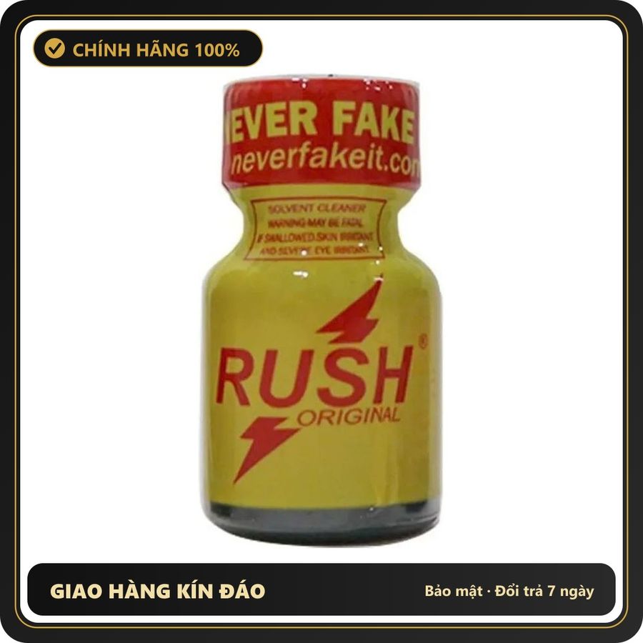 (Che Tên) Chai hít tăng khoái cảm Popper PWD USA Rush Original Yellow - Chai 10ml 347183 Chuẩn Auth