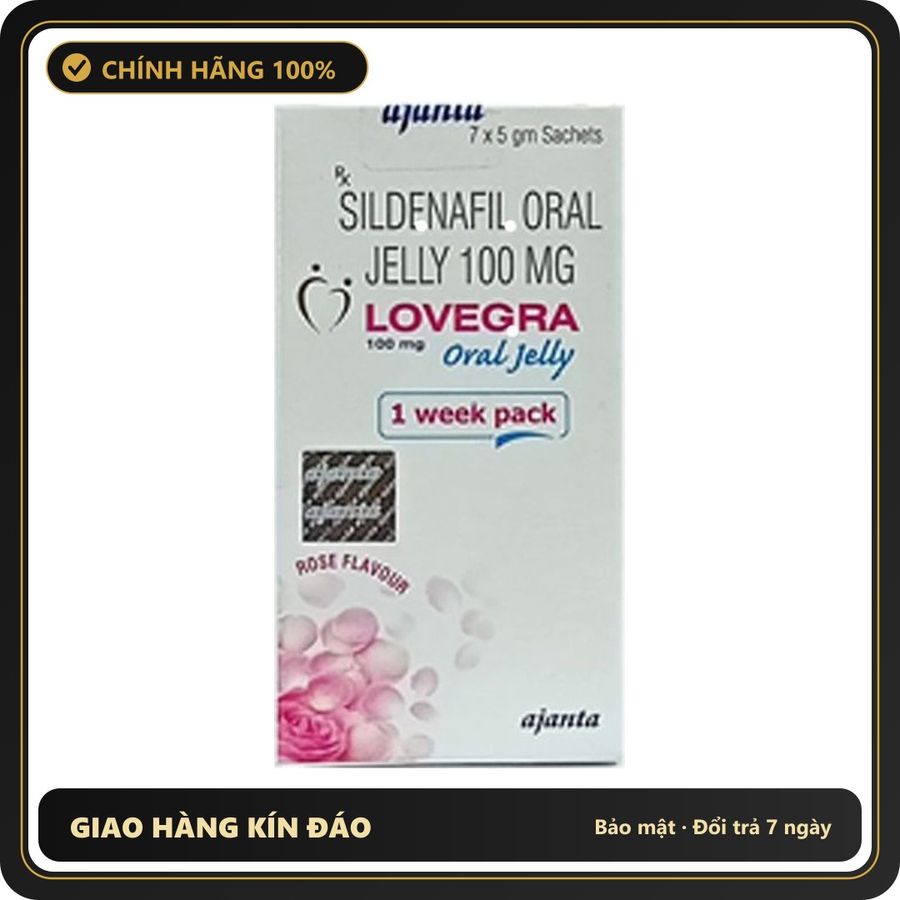 (Che Tên) Thạch siro Lovega mỹ gói 5g vị ngọt hương hoa hồng chăm sóc nữ Hộp Trắng Kín