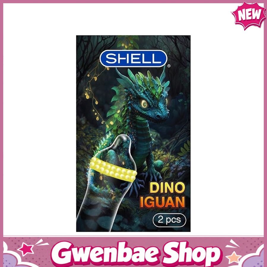 Bao cao su Shell Dino Iguan - Hộp 1 bao 2 vòng bi siêu lớn + 1 bao Shell Performax ( - Hộp 2 cái) - Gwen Shop Chính Hãng