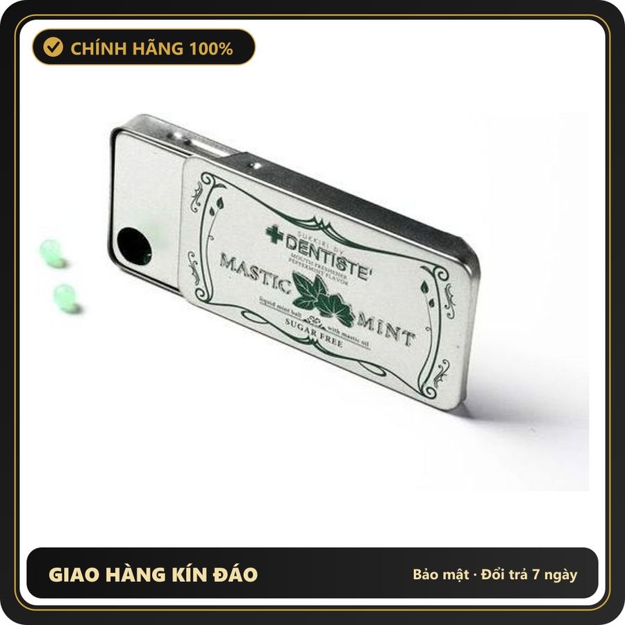 (Che Tên) Kẹo the bạc hà Thái hộp 20v hỗ trợ chăm sóc cá nhân đổi gió Hộp Trắng Kín