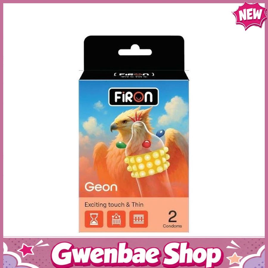 Bao cao su Firon Geon - Hộp 1 bao gai, 3 vòng bi siêu lớn + 1 bao Firon Rush ( - Hộp 2 cái) - Gwen Shop Chính Hãng
