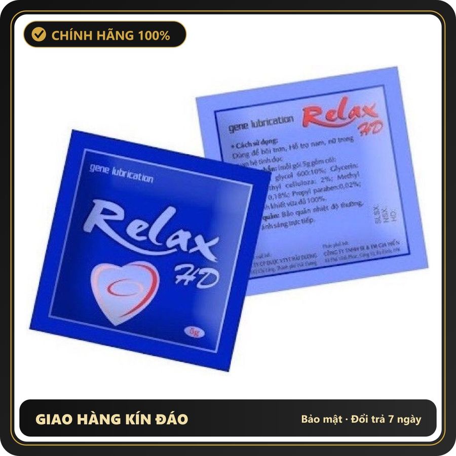 (Che Tên) Gel Gói HD Relax 5ml Hộp x30 Chính Hãng Giá Rẻ Tiện Lợi Cao Cấp Bảo Đảm