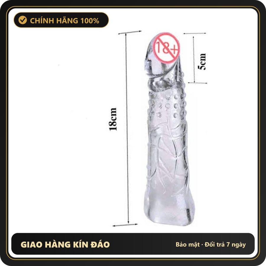 (Che Tên) Bao cao su tăng kích thước 5 phân tặng kèm bôi trơn đầu đặc Hộp Trắng Kín
