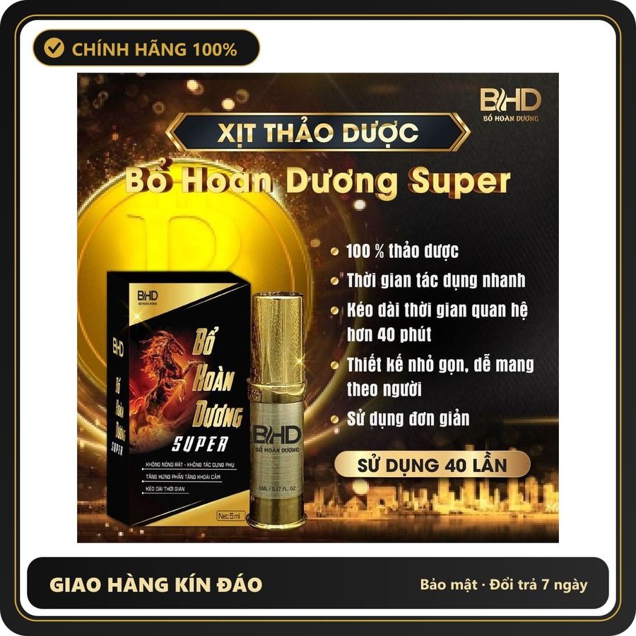 (Che Tên) Xịt BHD Cao Cấp 5ml Hỗ Trợ Nam Giới Lâu Hơn - Sản Phẩm Chăm Sóc Ngoài Da Đặc Biệt Hỗ Trợ 24/7