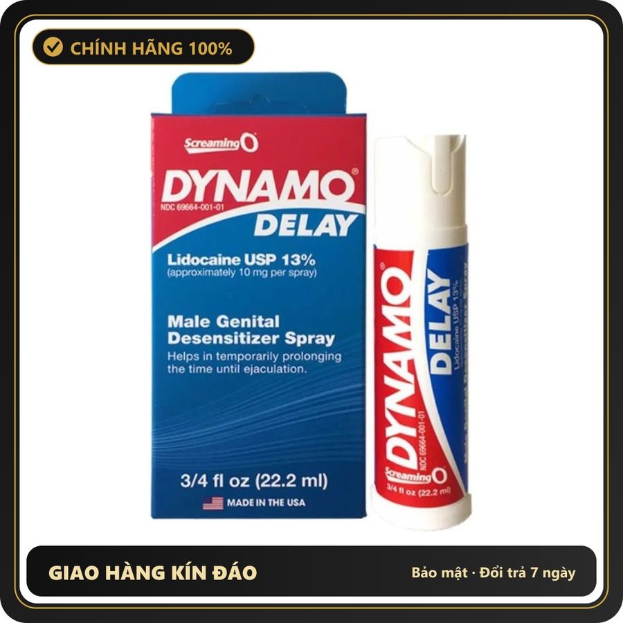 (Che Tên) Xịt Mỹ DYNAMO 22ml Giải Pháp Hỗ Trợ Kéo Dài Thời Gian Quan Hệ Giao Nhanh Toàn Quốc