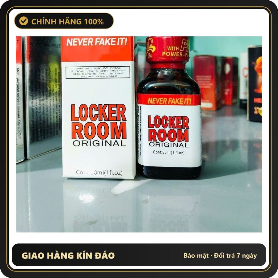 Chai hít tăng khoái cảm Popper LOCKER ROOM 30ml Chai Hít Kích Thích Hưng Phấn, Hỗ Trợ Tăng Cường Sinh Lý Cho Nam Nữ, Popper 30ml USA, Hàng Chính Hãng