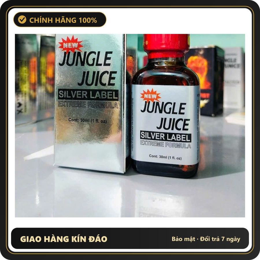 Chai hít tăng khoái cảm Popper JUNGLE JUICE 30ml Chai Hít Popper 30ml USA, Hàng Chính Hãng, Kích Thích Mạnh, Mùi Hương Dịu, Ko Nồng, Ko Nhức Đầu, Ko B