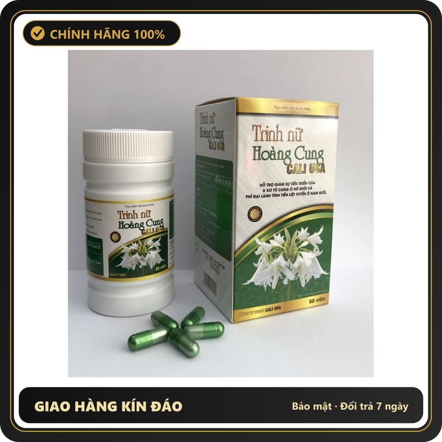 CALI USA - Thực phẩm bảo vệ sức khỏe Trinh Nữ Hoàng Cung hộp 1 lọ 50 viên Giao Kín Đáo