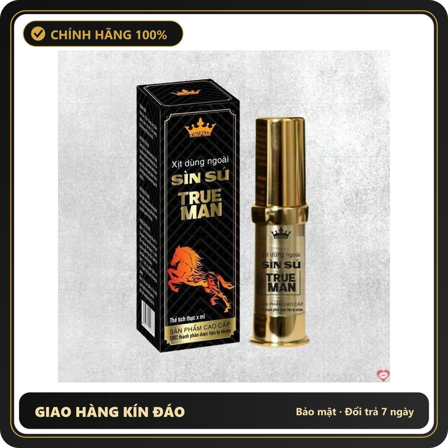 Nhập Khẩu Chính Hãng Sìn sú True Man 5ml - thấm nhanh không nhờn rít, dùng trước khi quan hệ, nhỏ gọn dễ mang theo