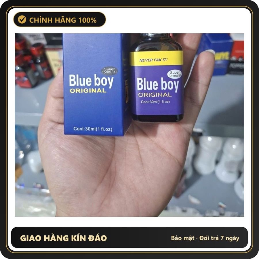 Chai hít tăng khoái cảm Popper Blue boy 30ml Nhà Thuốc Sức Khoẽ.Com Chai Hít Tăng Hưng Phấn Popper 30ml USA, Hàng Chính Hãng, Cực Mạnh, Phê Lâu