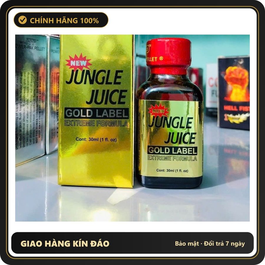 Chai hít tăng khoái cảm Popper JUNGLE JUICE 30ml Nhathuocsuckhoe.com Popper 30ml USA, Hàng Chính Hãng, Cực Mạnh, Phê Lâu, Ko Nhức Đầu, Ko Bỏng Mũi