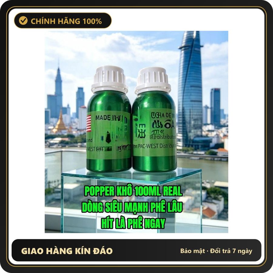 Chai hít tăng khoái cảm Popper PAC 100ml Real USA Sale Popper Khô 100ml, Hàng Chính Hãng Cực Mạnh, Tác Dụng Nhanh Chóng, Hít Là Phê Ngay, Cam Kết Chấ
