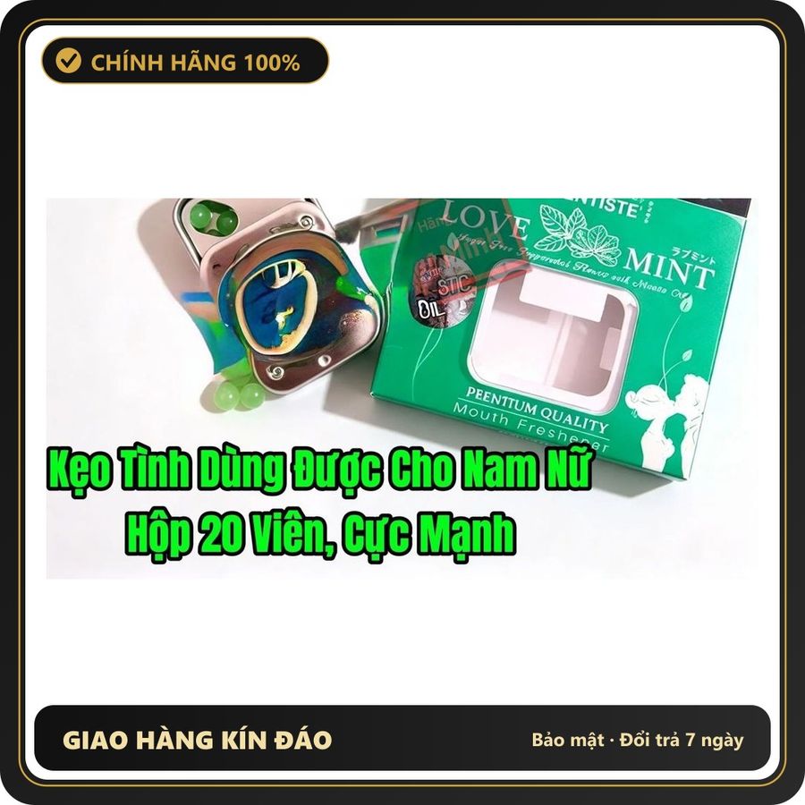 Viên uống hỗ trợ sinh lý nam PEENTUM Hàng Chính Hãng Kẹo Tình Yêu, Làm Tê Sướng Dương Vật, Tác Dụng Nhanh, Kích Thích Cực Mạnh, Hộp 20 viên