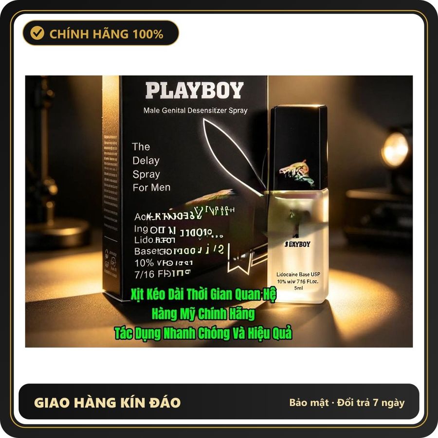 Chai xịt kéo dài thời gian nam PLAYBOY Hàng Chính Hãng USA Xịt Cương Cứng Kéo Dài Cả Tiếng, Tác Dụng Nhanh, An Toàn Sử Dụng Lâu Dài