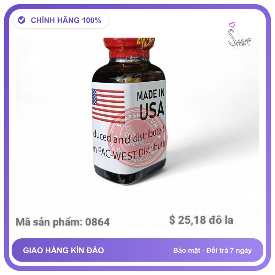 Chai hít tăng khoái cảm Popper PAC-WEST 30ml Sale Popper mỹ 30ml, Cực Mạnh, Tác Dụng Nhanh Chóng,Phê Rất Lâu, Ko tác dụng hoàn tiền