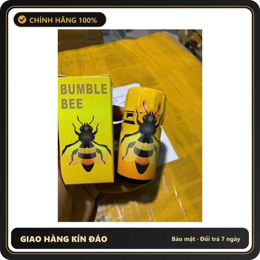 Chai hít tăng khoái cảm Popper BUMBLE BEE 40ml Shop Chính Hãng, Popper Nước 40ml USA, Dòng Mạnh Phê Lâu Cho Ng Lờn, Tác Dụng Nhanh Chóng