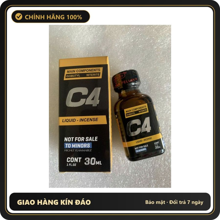Chai hít tăng khoái cảm Popper PPP 30ml Shop Chính Hãng, Giao Đúng Mẫu, Popper C4 30ml USA, Dòng Mạnh Cho Ng Sử Dụng Lâu Năm