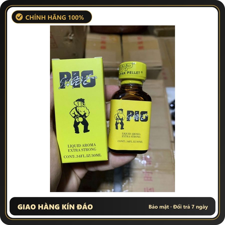 Chai hít tăng khoái cảm Popper PIG 30ml Hàng Chính Hãng Popper 30ml USA,Dòng Mạnh Phê Lâu