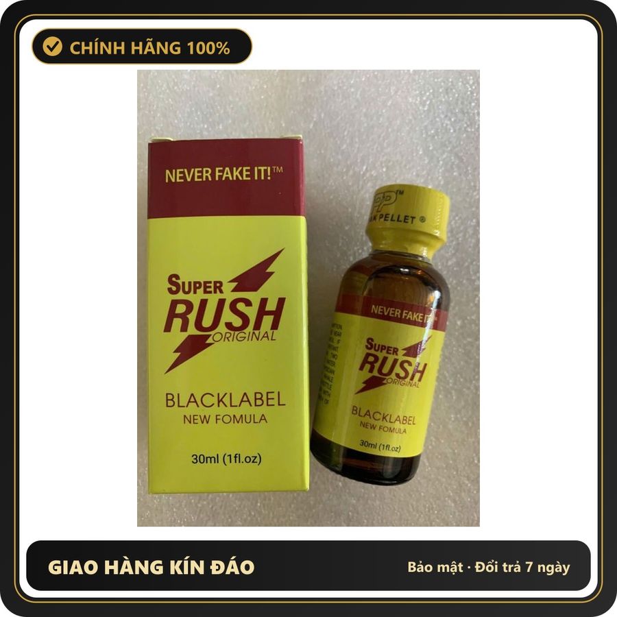 Chai hít tăng khoái cảm Popper Super Rush 30ml Sale Popper 30ml USA, Hàng Chính hãng, Cực Mạnh, Phê Lâu,che tên sản phẩm bảo mật kín đáo